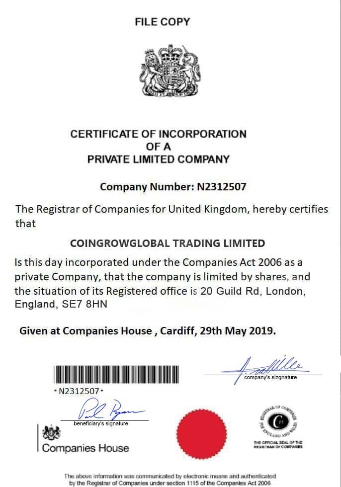 Compliance Certificate